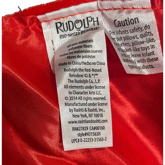 Rudolph the Red Nose Reindeer My First Christmas Security Blanket Lovey Rattle - Picture 6 of 7